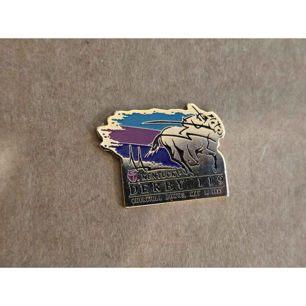 119th Kentucky Derby 1993 Churchill Downs Equestrian Lapel Vest Hat Pin G18